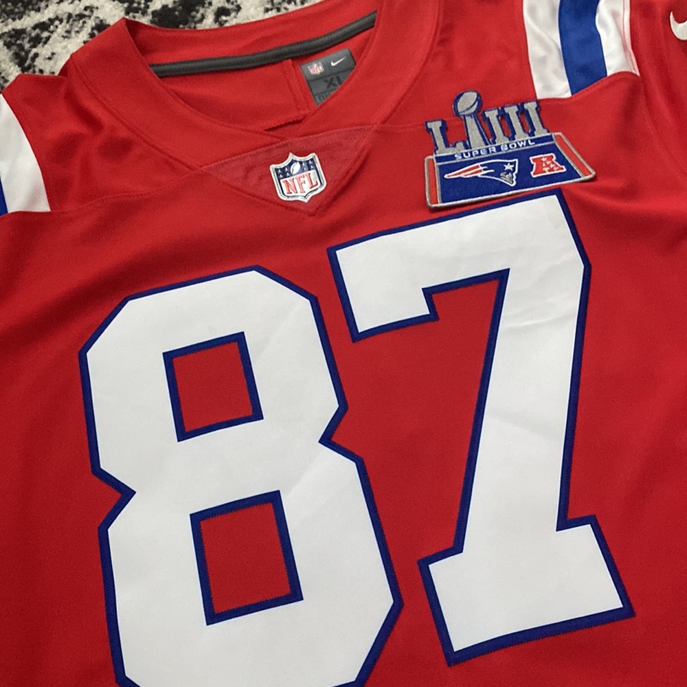 Gronk New England Patriots #87 with Super Bowl patch - Picture 3 of 4